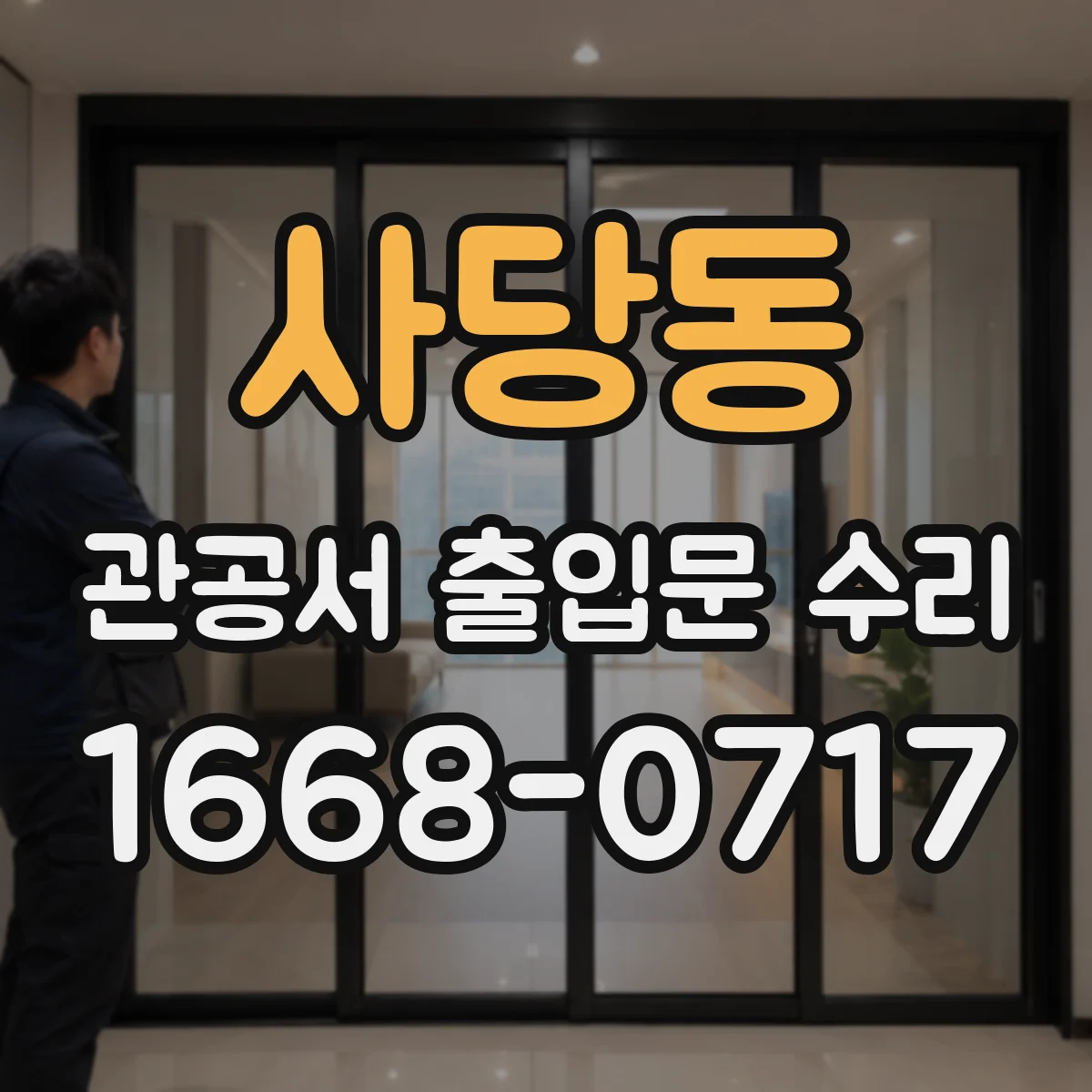 사당동 관공서 출입문 수리