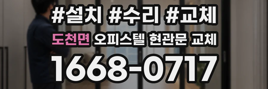 도천면 오피스텔 현관문 교체