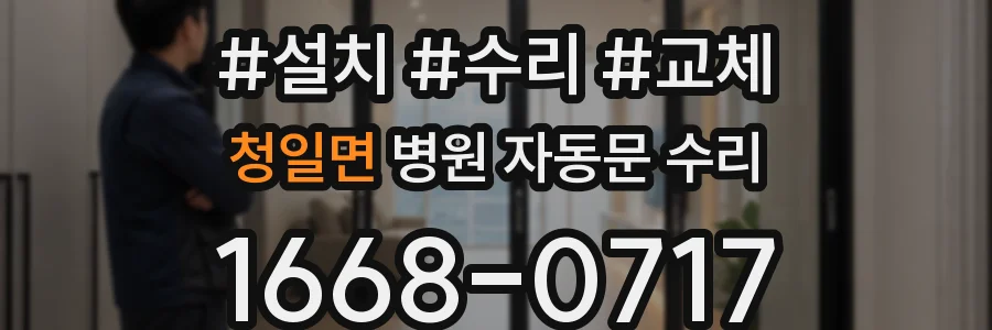 청일면 병원 자동문 수리
