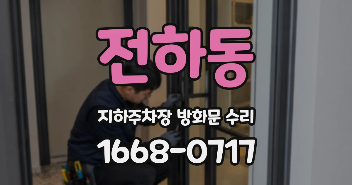 전하동 지하주차장 방화문 수리