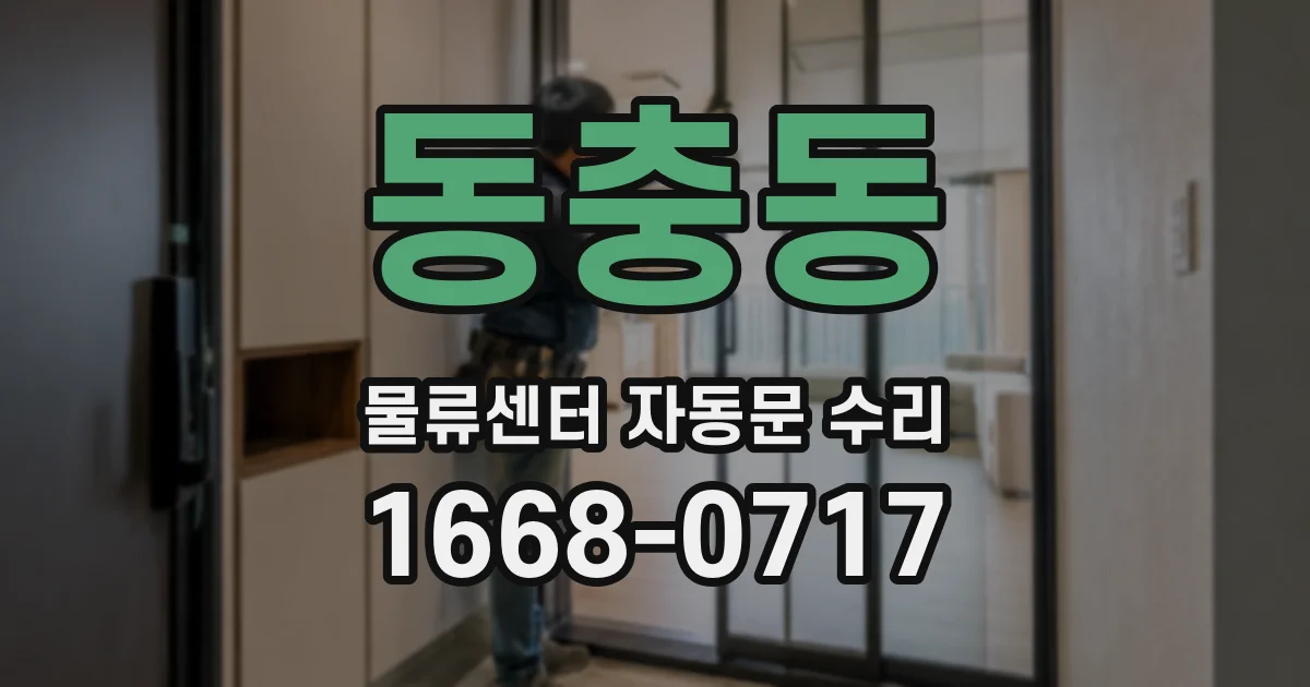 동충동 물류센터 자동문 수리