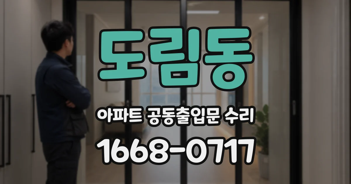도림동 아파트 공동출입문 수리