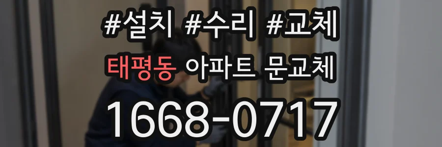 태평동 아파트 문교체