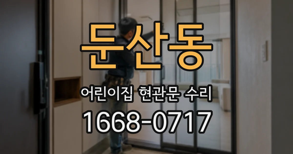 둔산동 어린이집 현관문 수리
