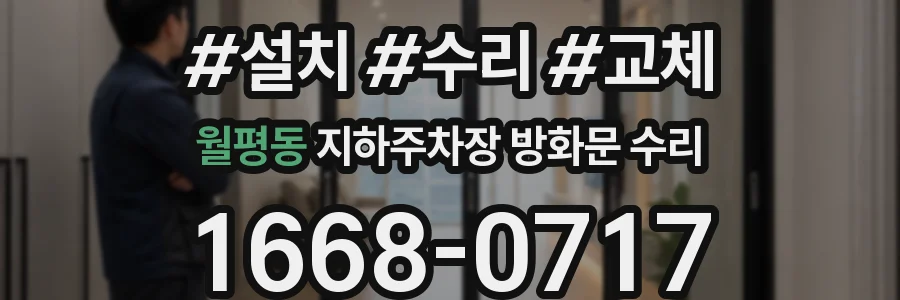 월평동 지하주차장 방화문 수리