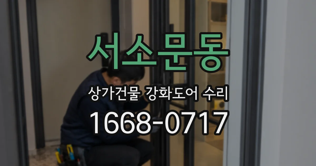 서소문동 상가건물 강화도어 수리