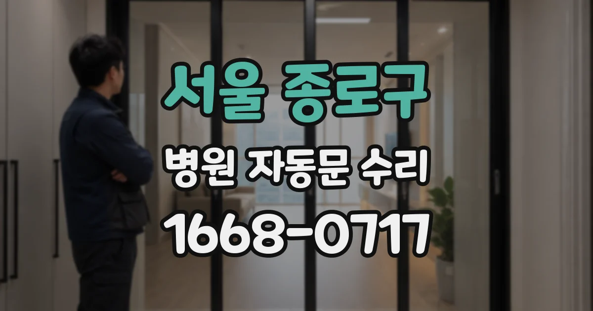 서울 종로구 병원 자동문 수리