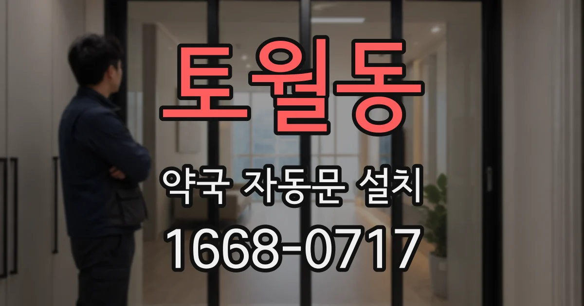 토월동 약국 자동문 설치