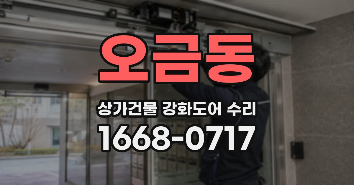 오금동 상가건물 강화도어 수리