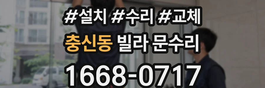 충신동 빌라 문수리