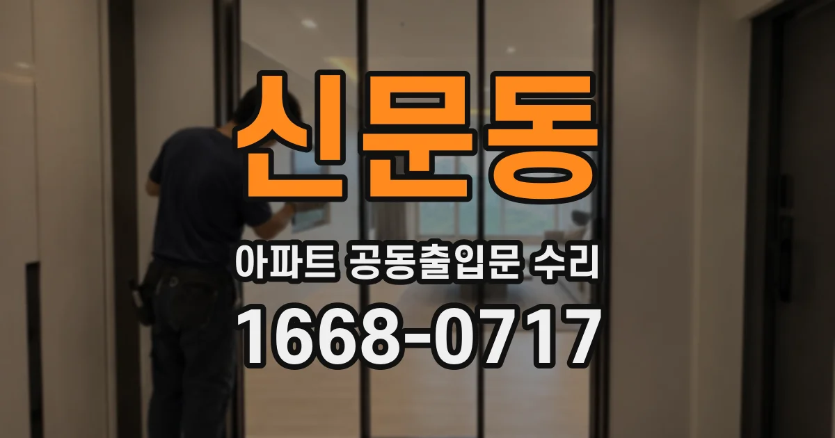 신문동 아파트 공동출입문 수리