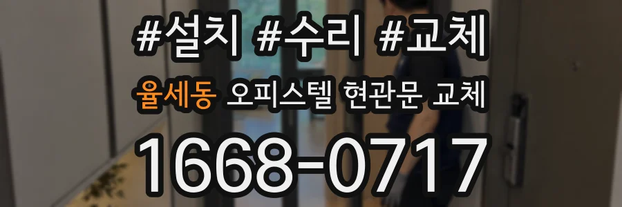 율세동 오피스텔 현관문 교체