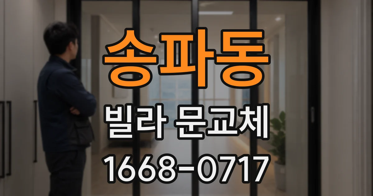 송파동 빌라 문교체