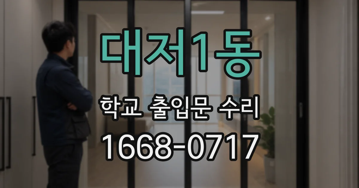 대저1동 학교 출입문 수리