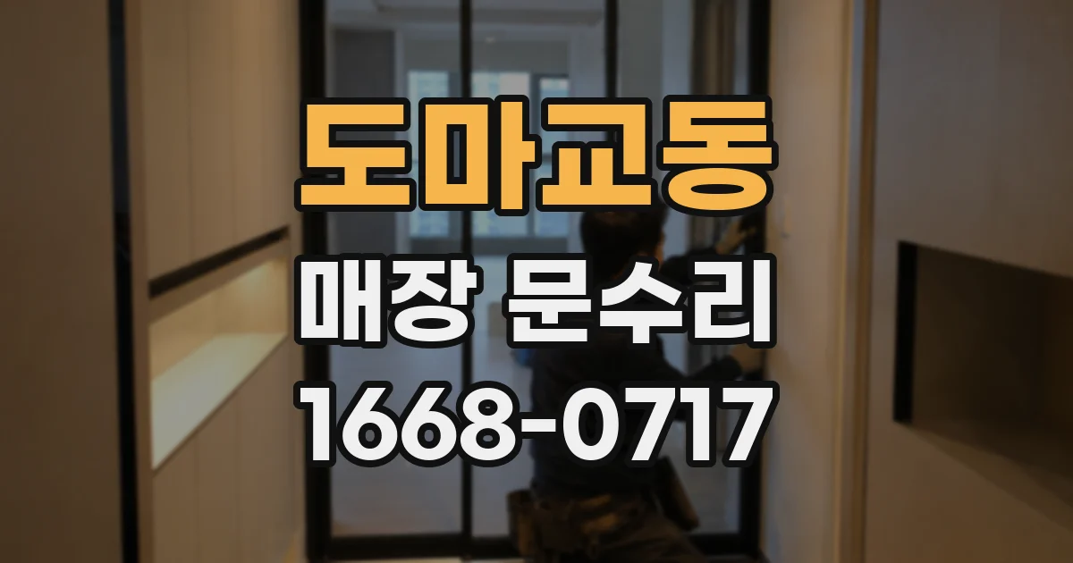 도마교동 매장 문수리