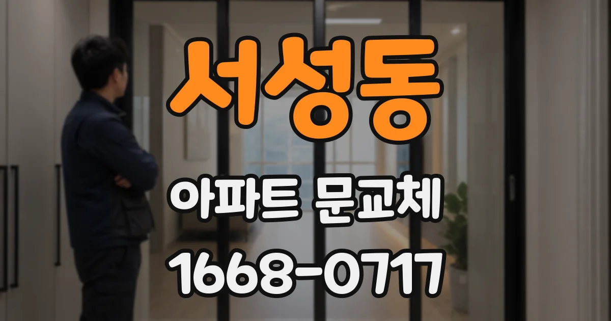 서성동 아파트 문교체