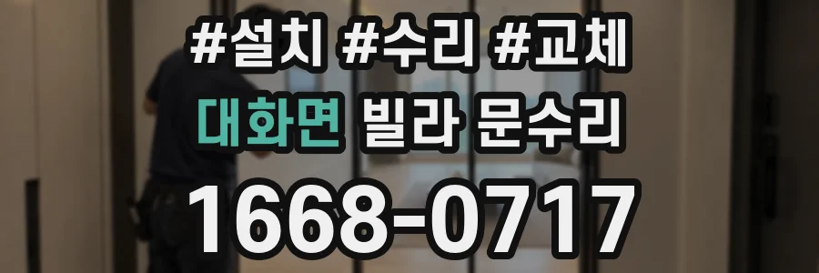 대화면 빌라 문수리