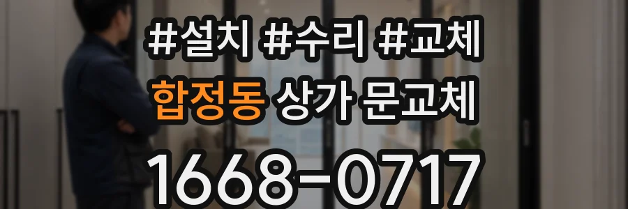 합정동 상가 문교체