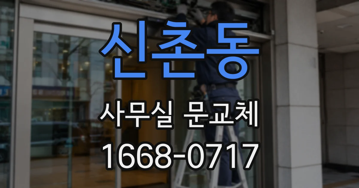 신촌동 사무실 문교체