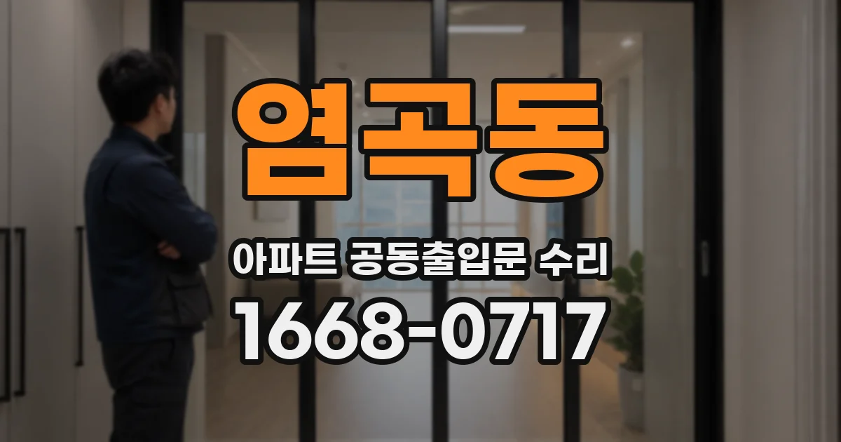 염곡동 아파트 공동출입문 수리