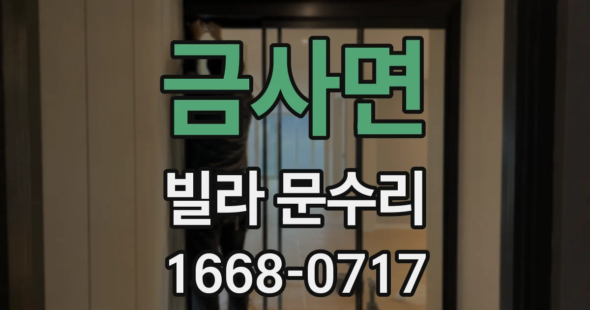 금사면 빌라 문수리