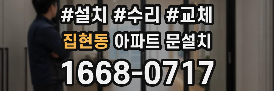 집현동 아파트 문설치