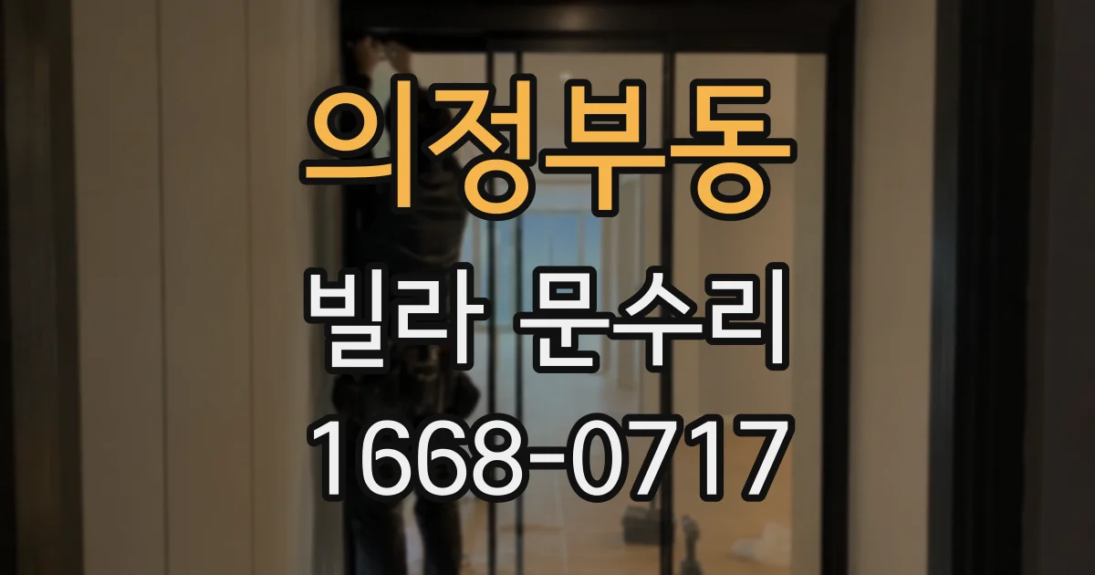 의정부동 빌라 문수리