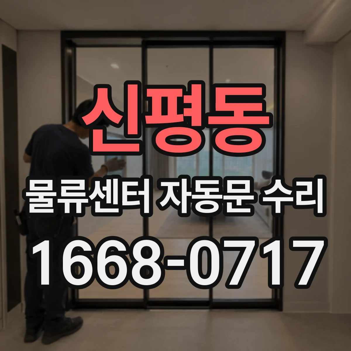 신평동 물류센터 자동문 수리