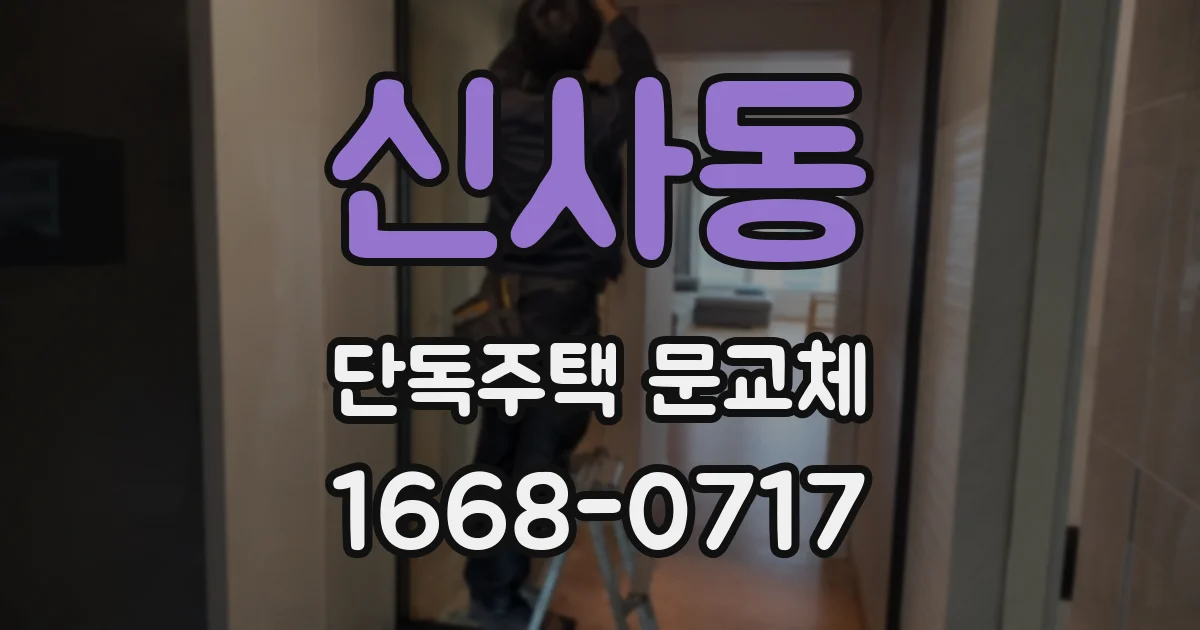 신사동 단독주택 문교체