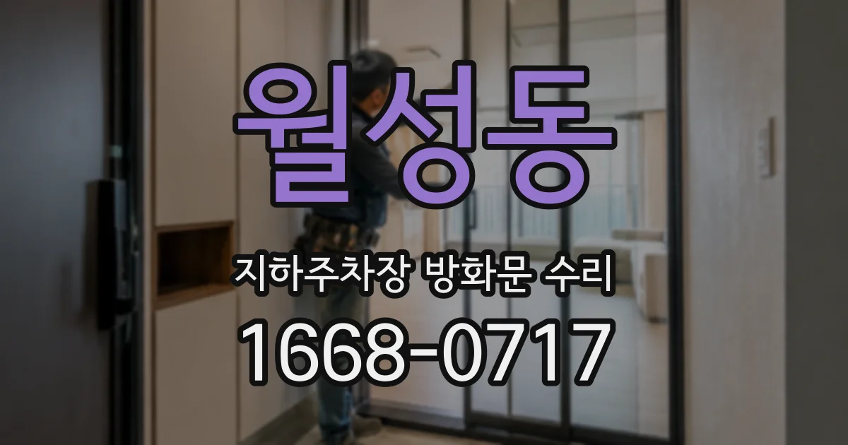 월성동 지하주차장 방화문 수리