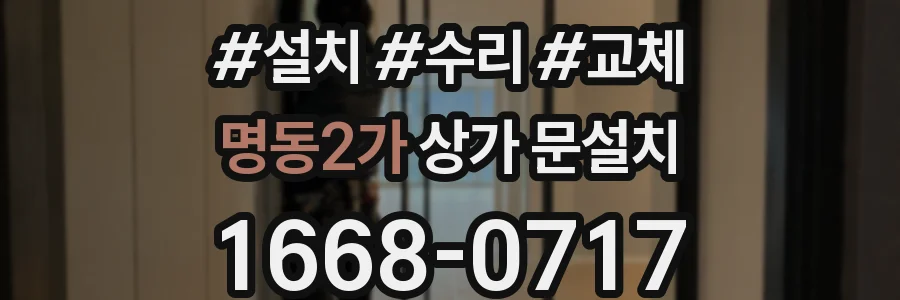 명동2가 상가 문설치