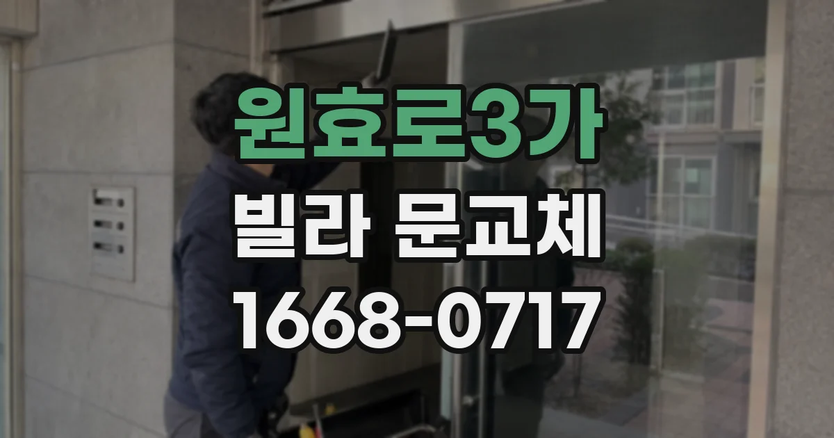 원효로3가 빌라 문교체