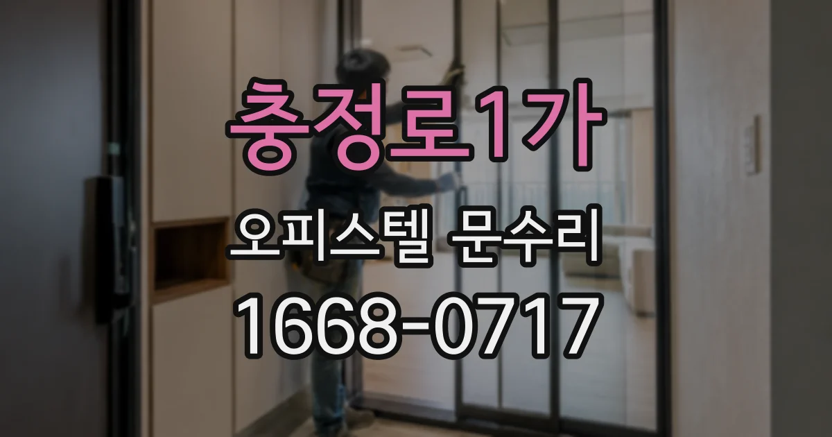 충정로1가 오피스텔 문수리