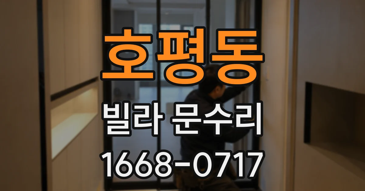 호평동 빌라 문수리