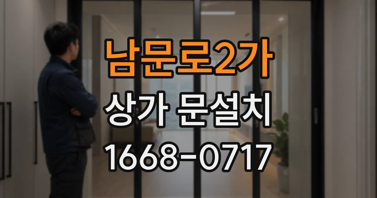 남문로2가 상가 문설치