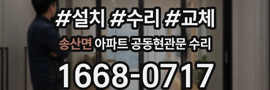 송산면 아파트 공동현관문 수리