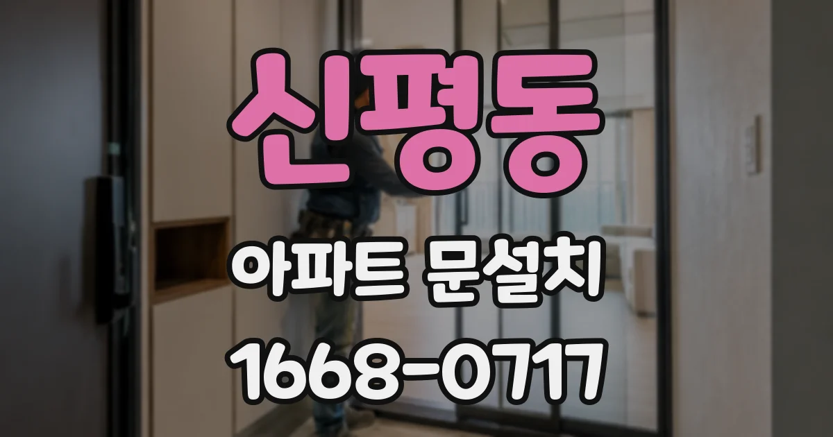 신평동 아파트 문설치