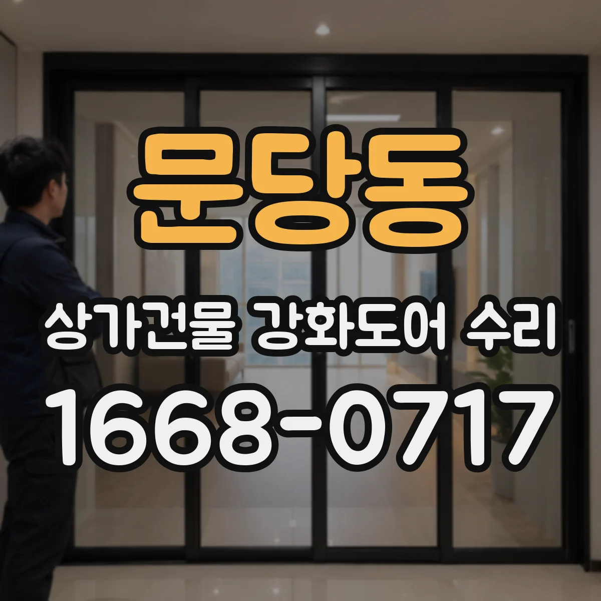 문당동 상가건물 강화도어 수리