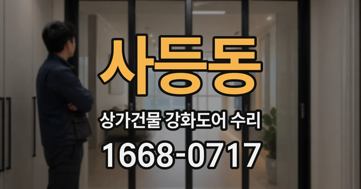 사등동 상가건물 강화도어 수리