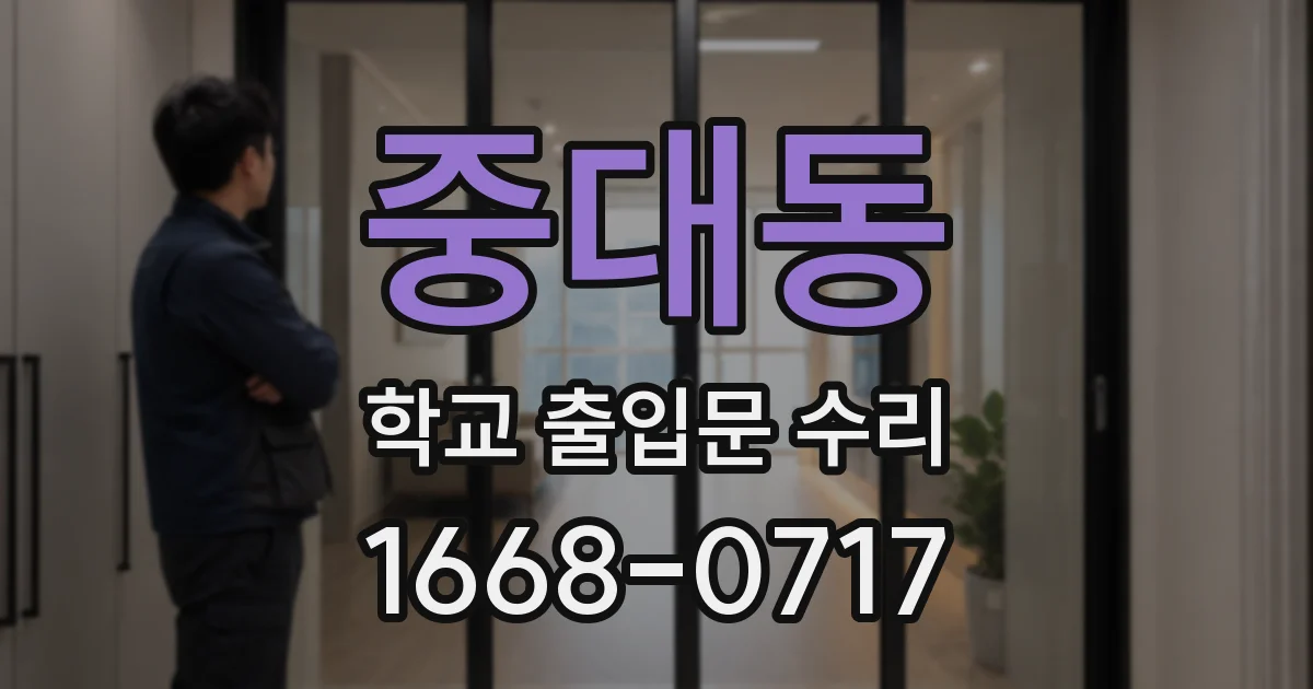 중대동 학교 출입문 수리