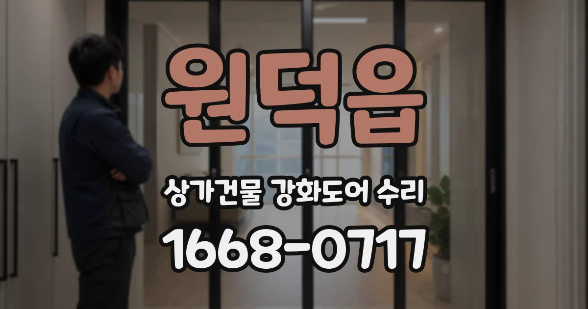 원덕읍 상가건물 강화도어 수리