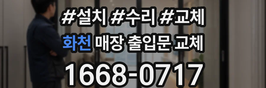 화천 매장 출입문 교체