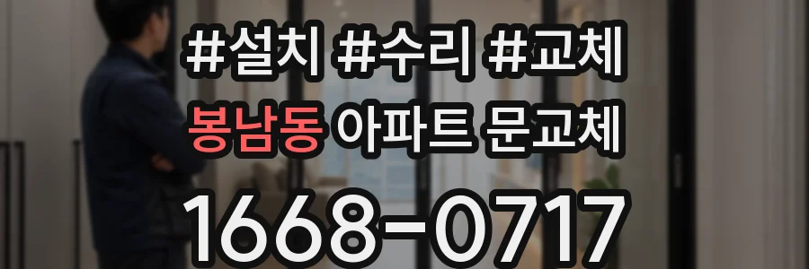 봉남동 아파트 문교체