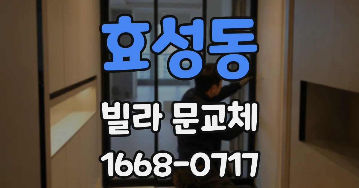효성동 빌라 문교체