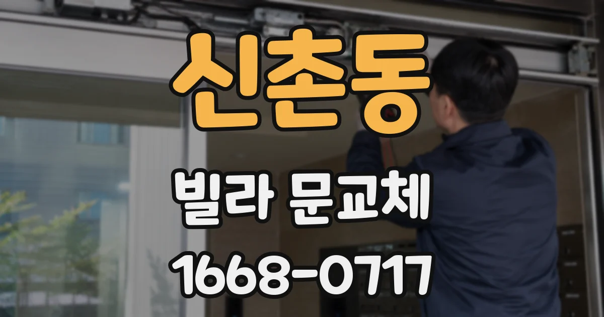 신촌동 빌라 문교체