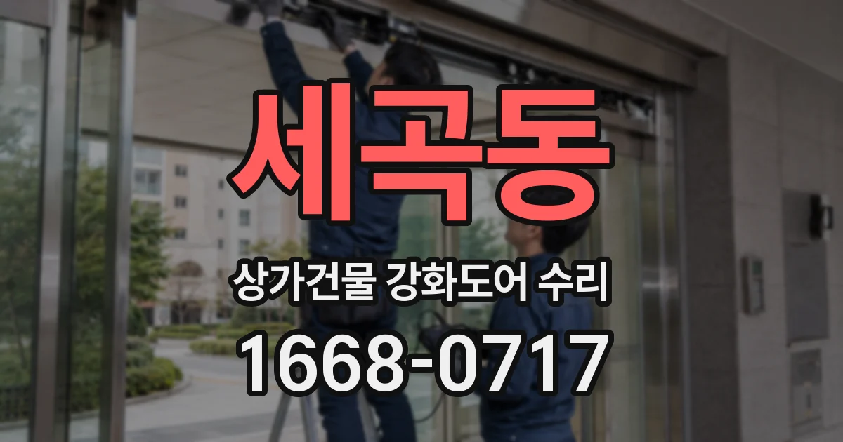 세곡동 상가건물 강화도어 수리