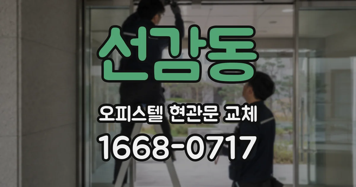 선감동 오피스텔 현관문 교체