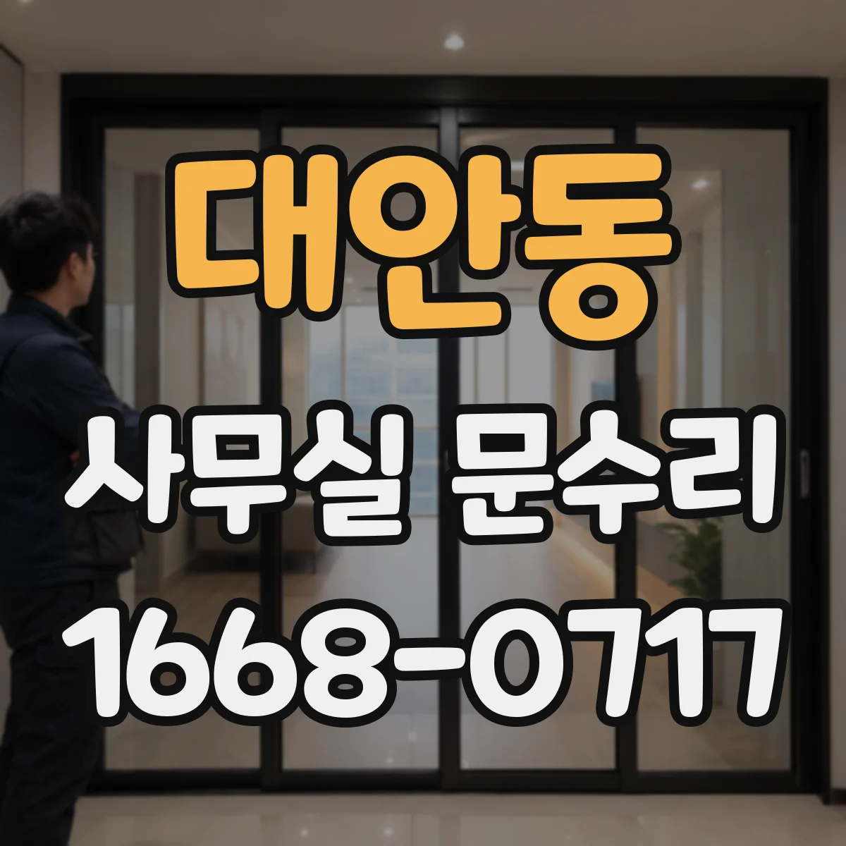 대안동 사무실 문수리