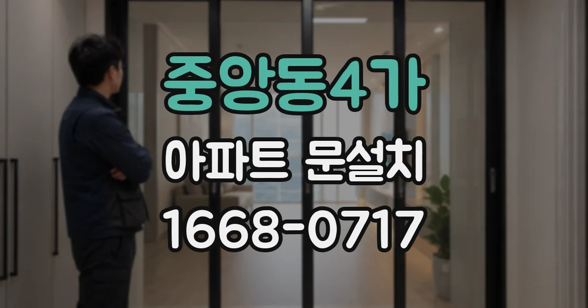 중앙동4가 아파트 문설치