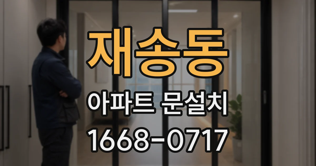 재송동 아파트 문설치